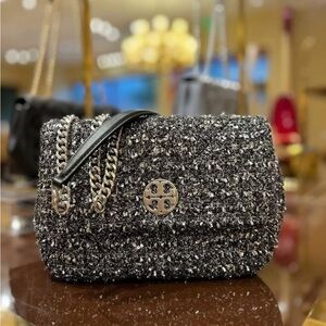 Tory Burch Willa Metallic Tweed Shoulder Bag